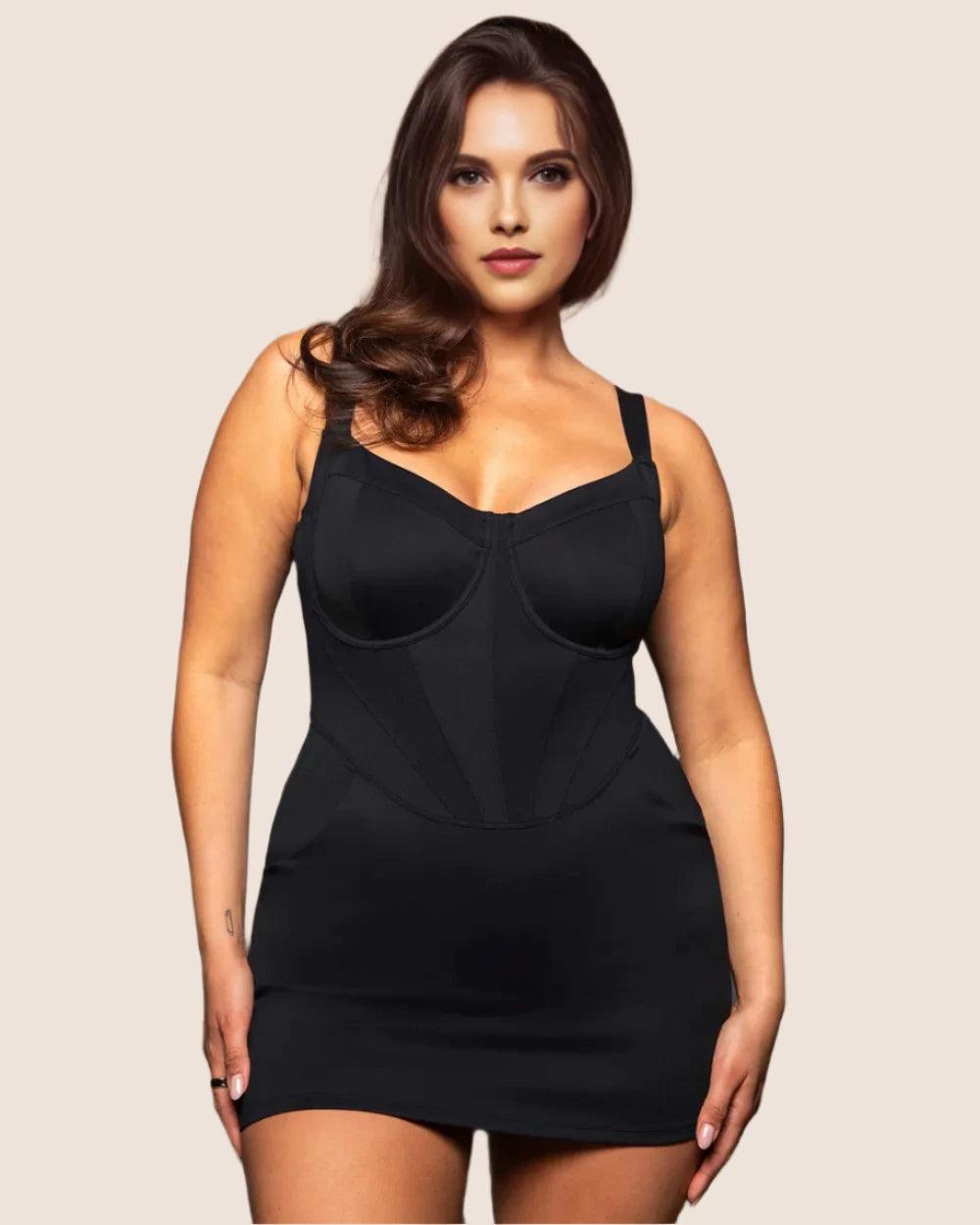 Waist Sculpting Swim Dress – Flattering Shaping for Every Curve-Secret Slim Wear