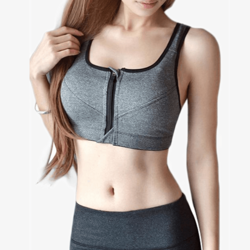 Secret Zipper Sports Bra – Secure Fit for Workouts-Secret Slim Wear