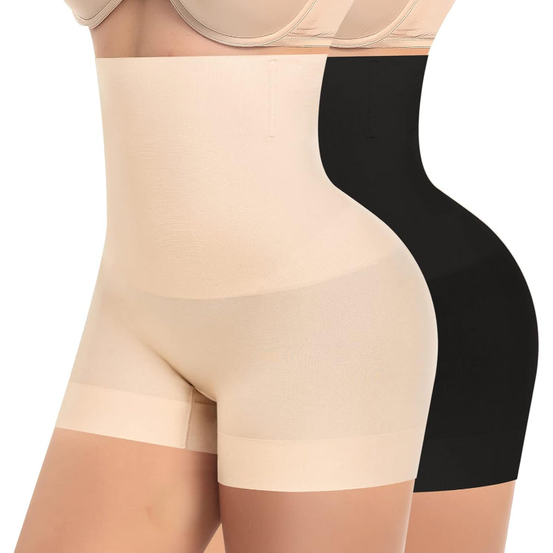 High Control Seamless Shorts Pack of 2 for Comfortable Support-Secret Slim Wear