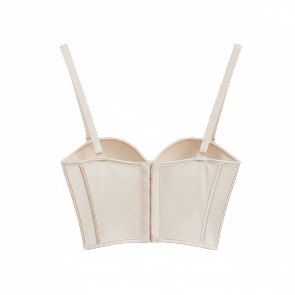 Irregular Hem Tube Top With Flexible Boned Support