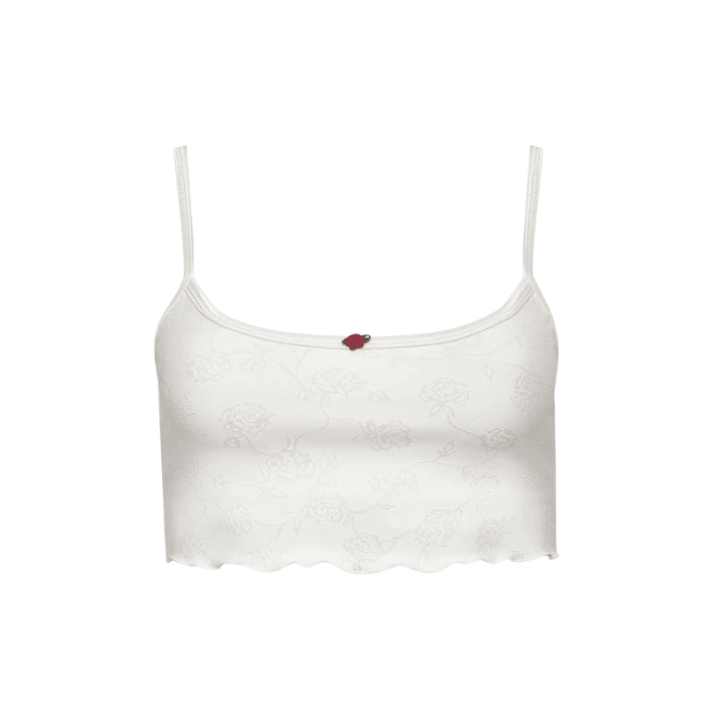 Jacquard Cropped Tank Top – Light Weight and Stylish Fit-Secret Slim Wear