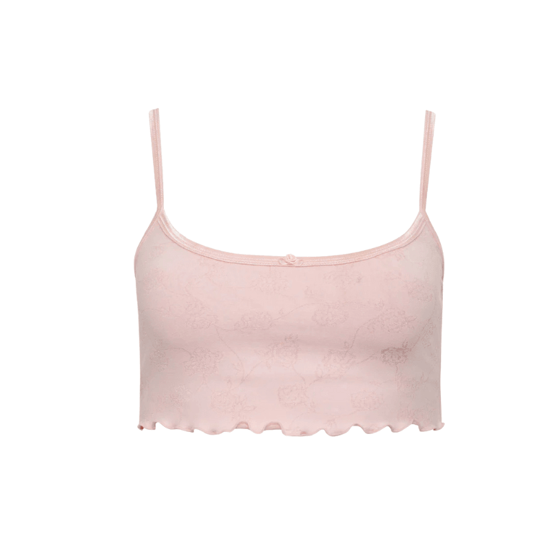 Jacquard Cropped Tank Top – Light Weight and Stylish Fit-Secret Slim Wear