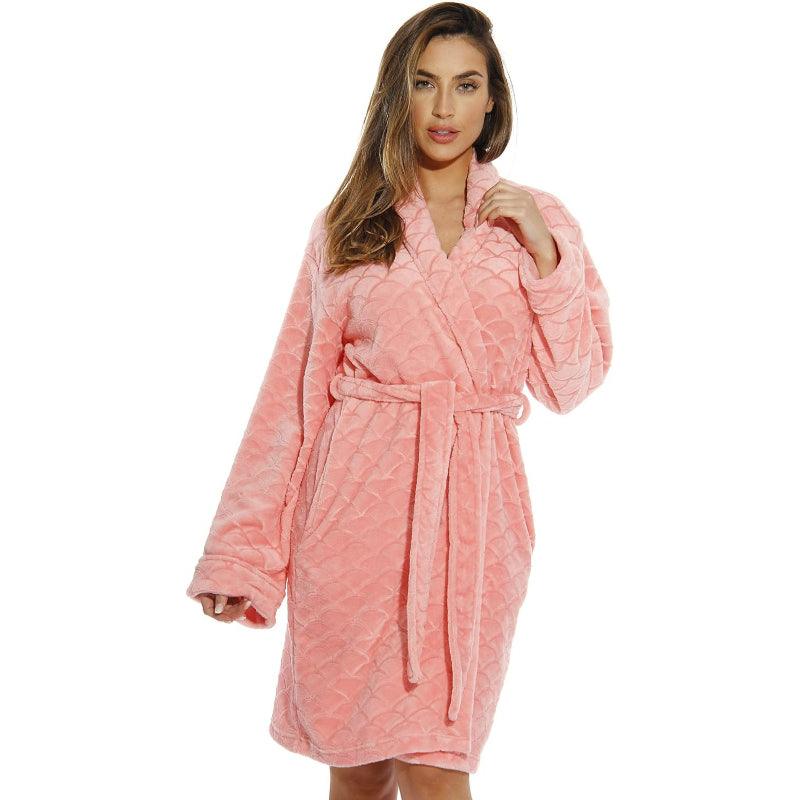 Plain Patterned Kimono Robes – Cozy and Stylish Lounge Wear-Secret Slim Wear