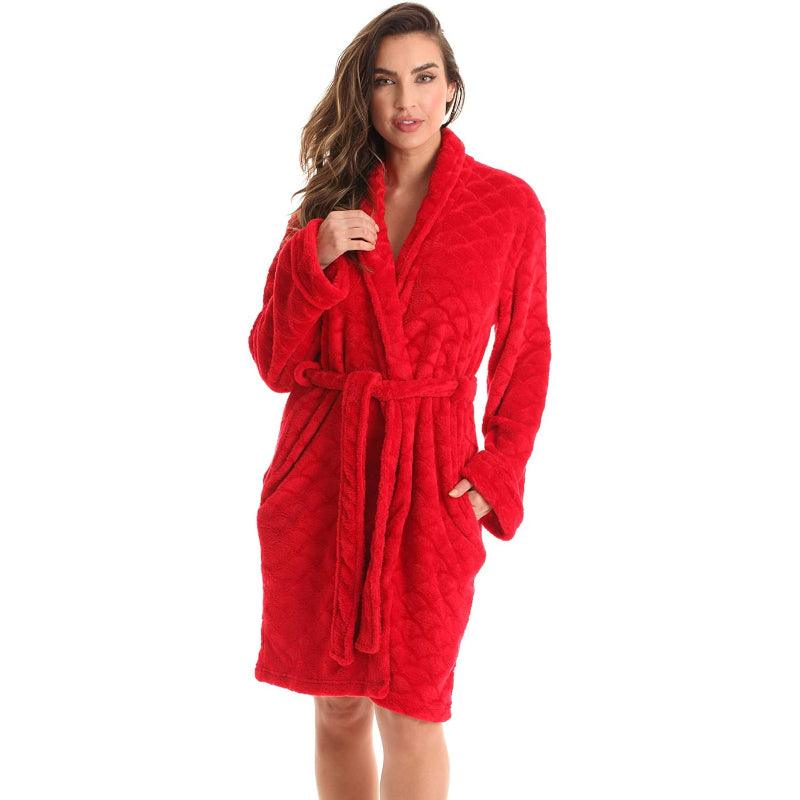 Plain Patterned Kimono Robes – Cozy and Stylish Lounge Wear-Secret Slim Wear