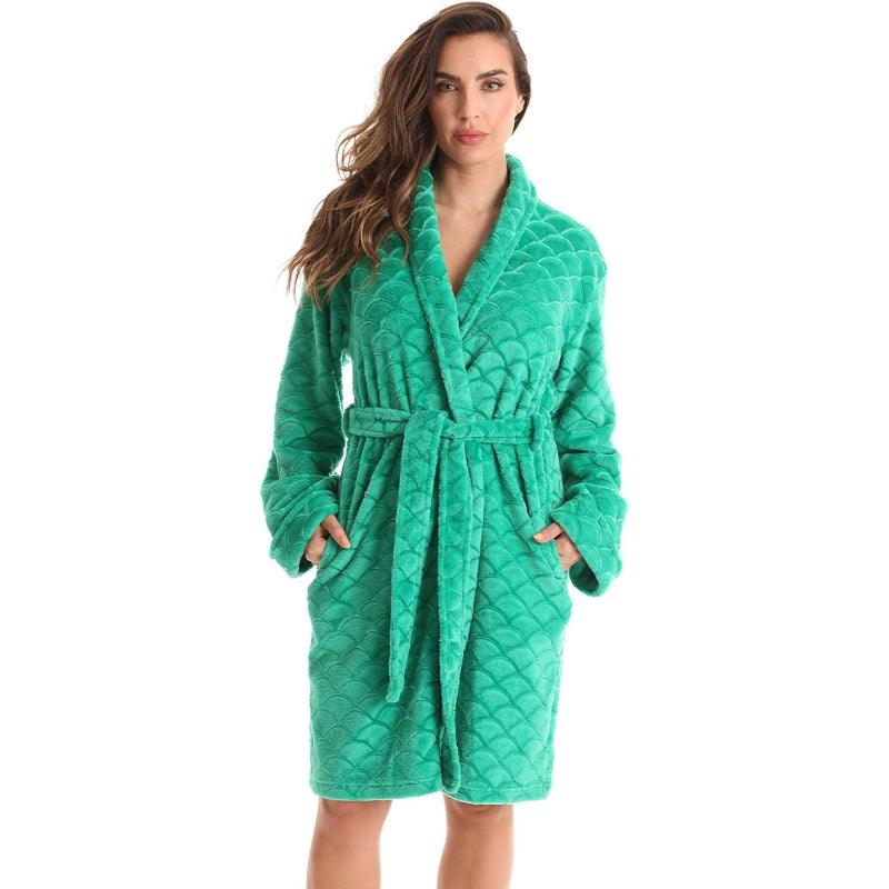 Plain Patterned Kimono Robes – Cozy and Stylish Lounge Wear-Secret Slim Wear