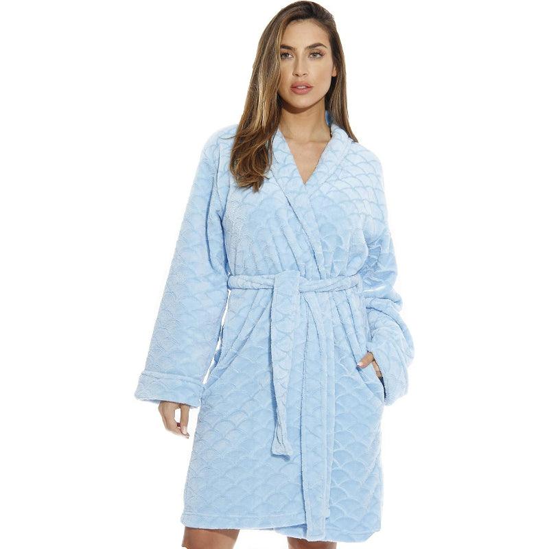 Plain Patterned Kimono Robes – Cozy and Stylish Lounge Wear-Secret Slim Wear