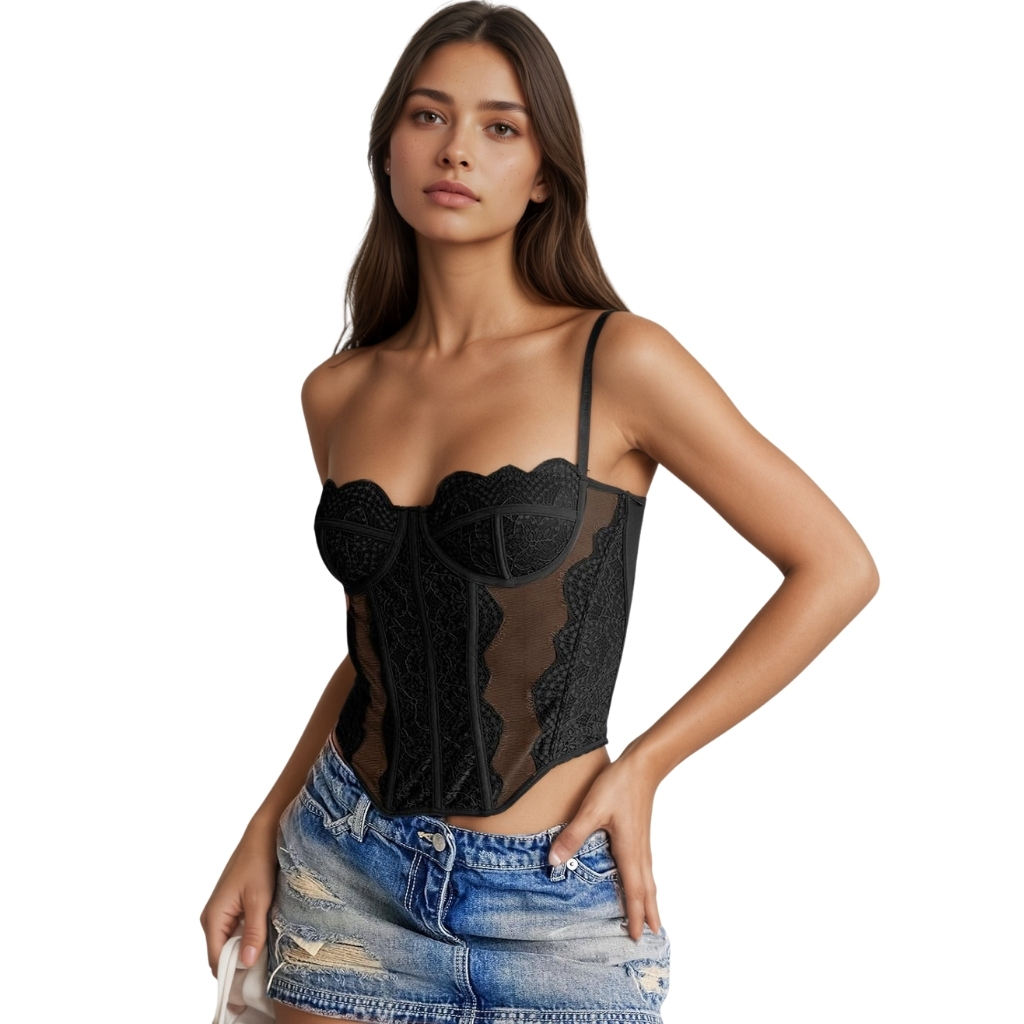 Lace Corset Tank Top