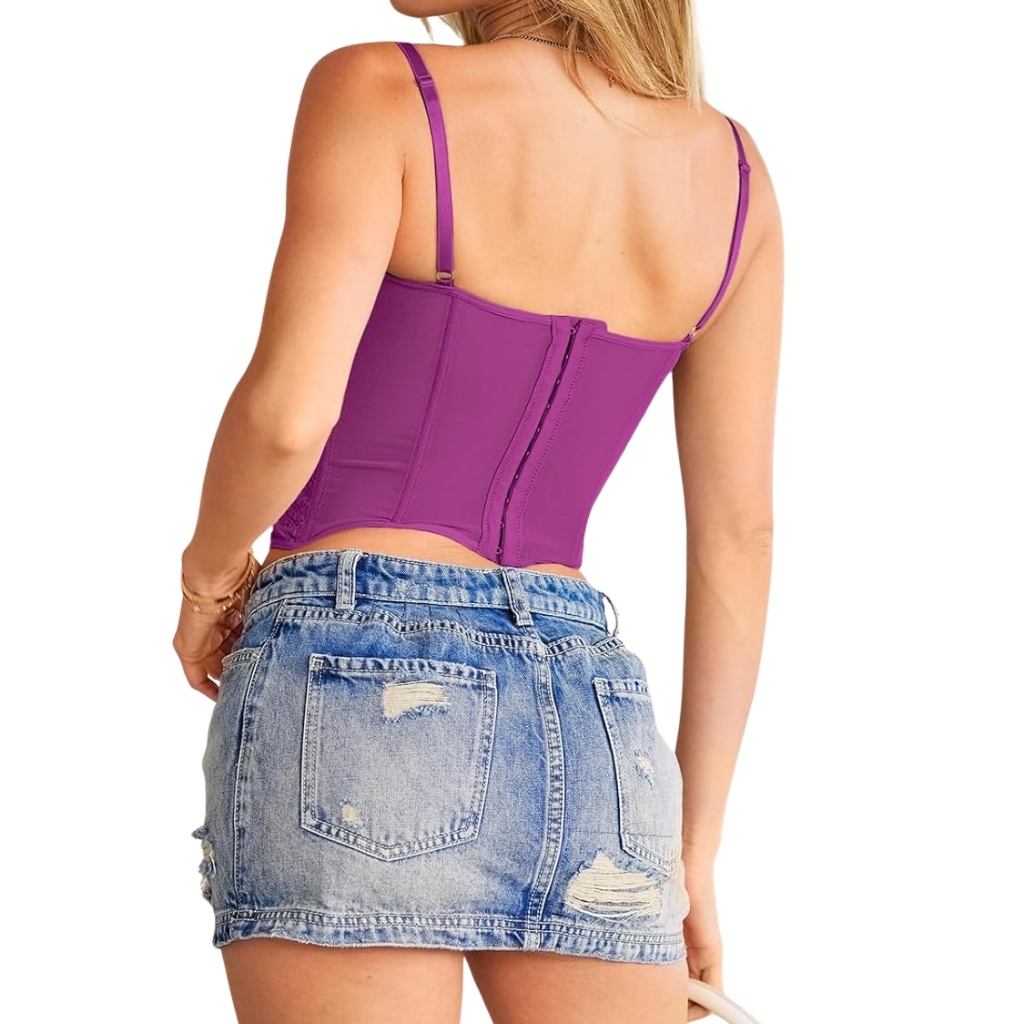 Lace Mesh Bustier Corset Top