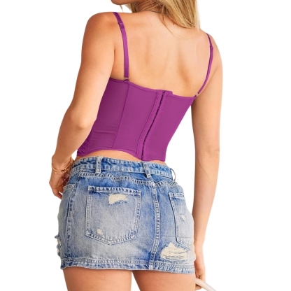 Lace Mesh Bustier Corset Top