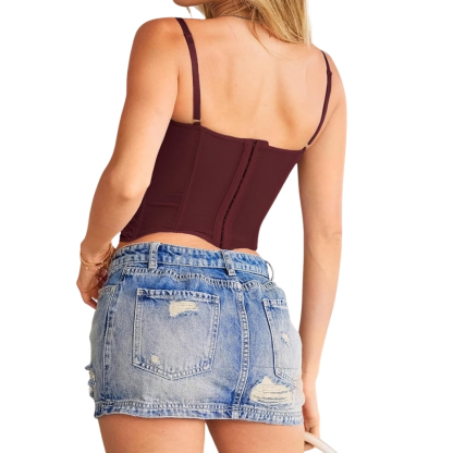 Lace Mesh Bustier Corset Top