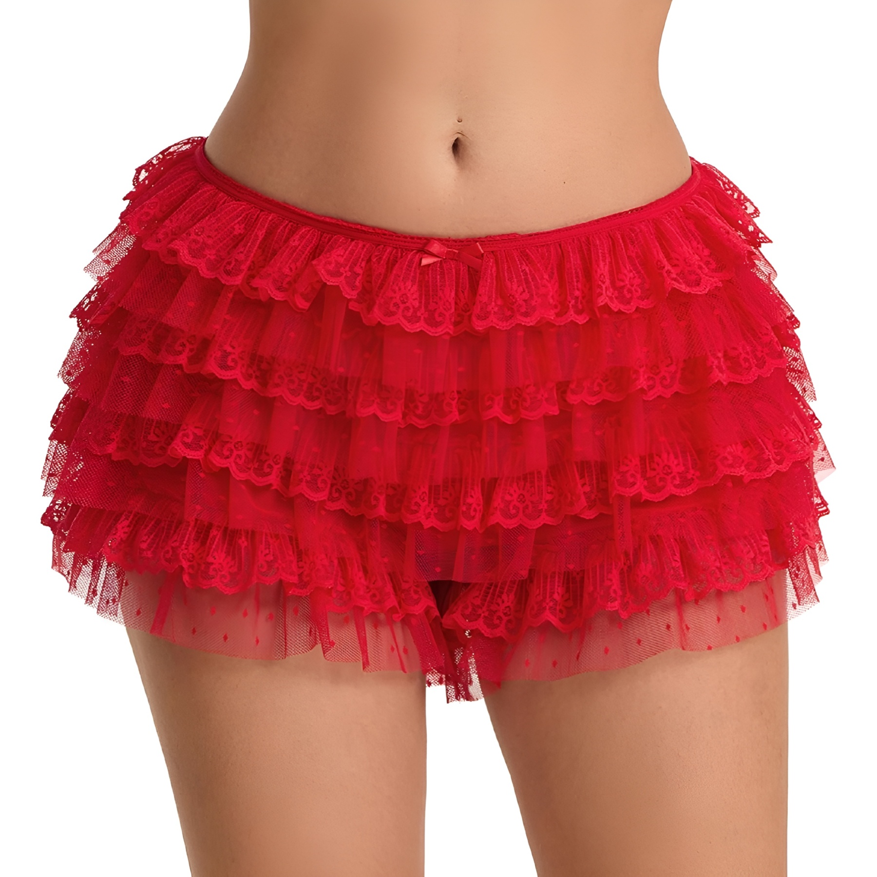 Lolita Style Bloomers with Lace and Ruffle Layers for Women