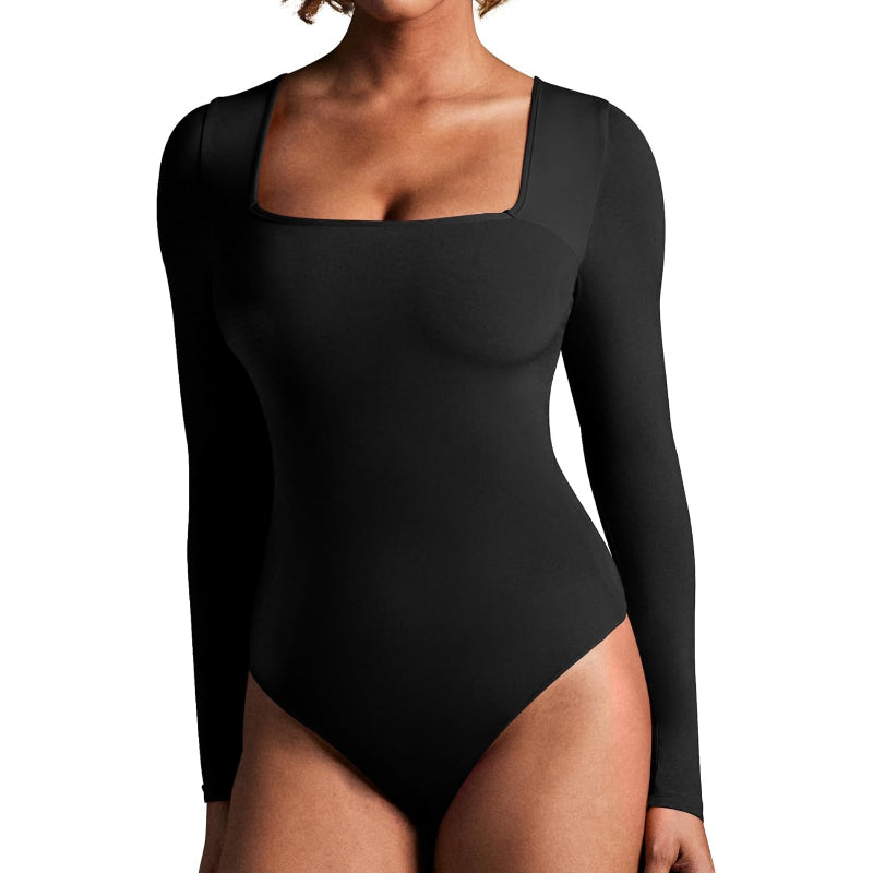 Sculpting Long Sleeve Bodysuit-Secret Slim Wear