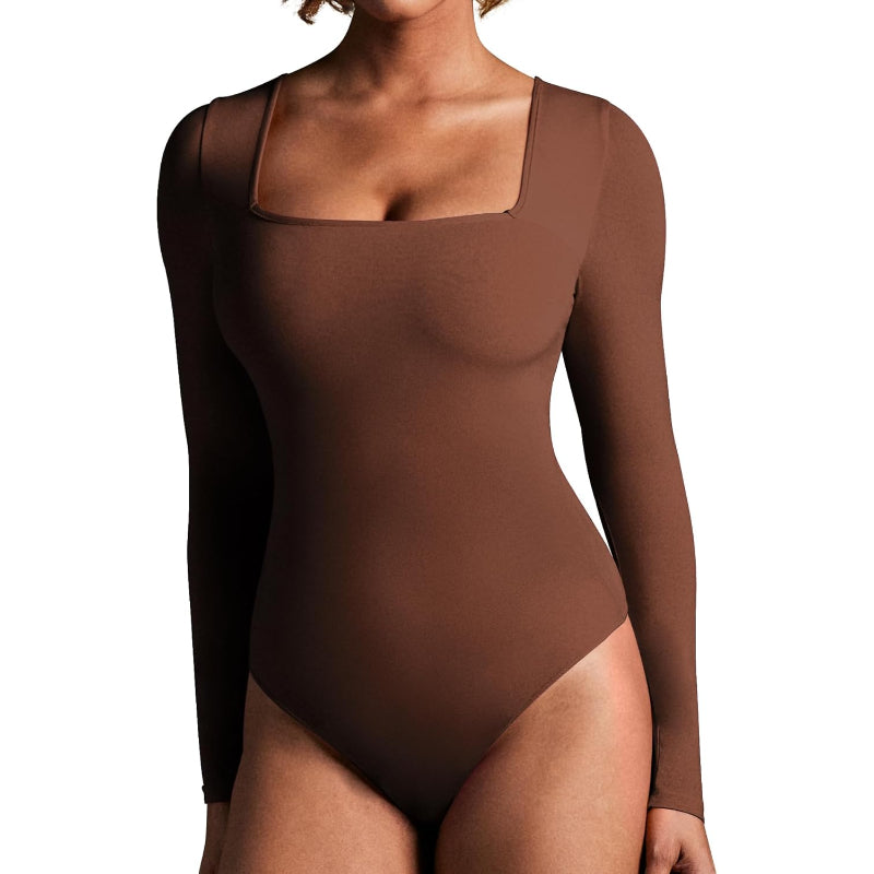 Sculpting Long Sleeve Bodysuit-Secret Slim Wear