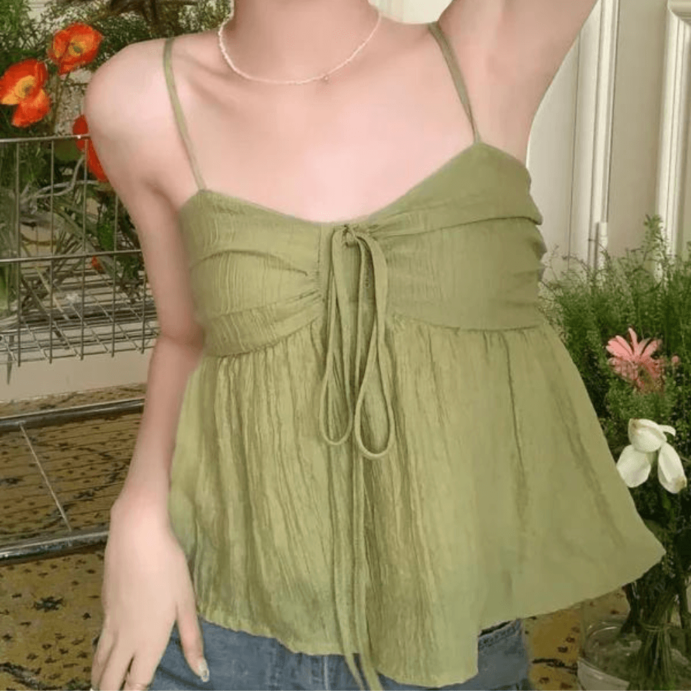 Smocked Sleeveless Short Top – Effortless Style for Summer Days-Secret Slim Wear