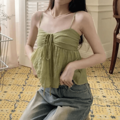 Smocked Sleeveless Short Top – Effortless Style for Summer Days-Secret Slim Wear
