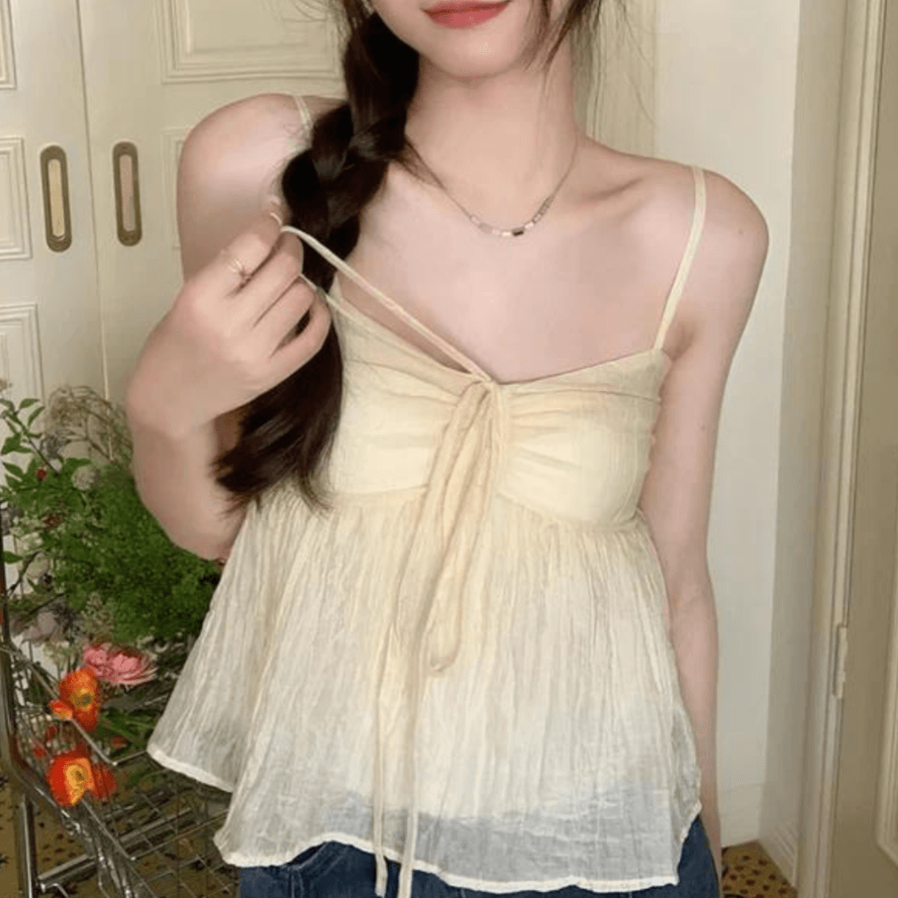 Smocked Sleeveless Short Top – Effortless Style for Summer Days-Secret Slim Wear