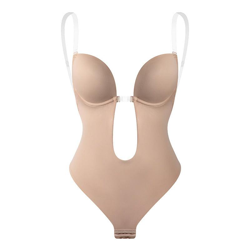 V-Neck Strapless Bodysuit Shapewear – Seamless, Firm Control Design-Secret Slim Wear