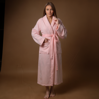 Solid Plush Wrap Robe Lounge Style