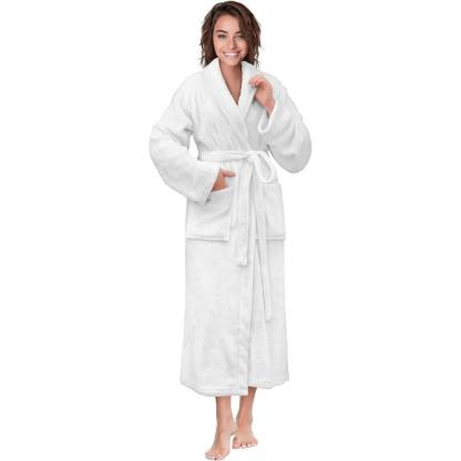 Solid Colored Plush Robe – Ultimate Comfort Bathrobe-Secret Slim Wear