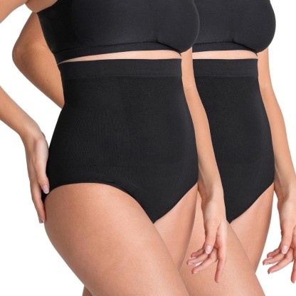 Pack Of 2 High Waisted Shapewear Control Panty