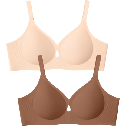 Pack Of 2 Wireless Seamless Bras for Women with Push Up And Full Coverage Fit