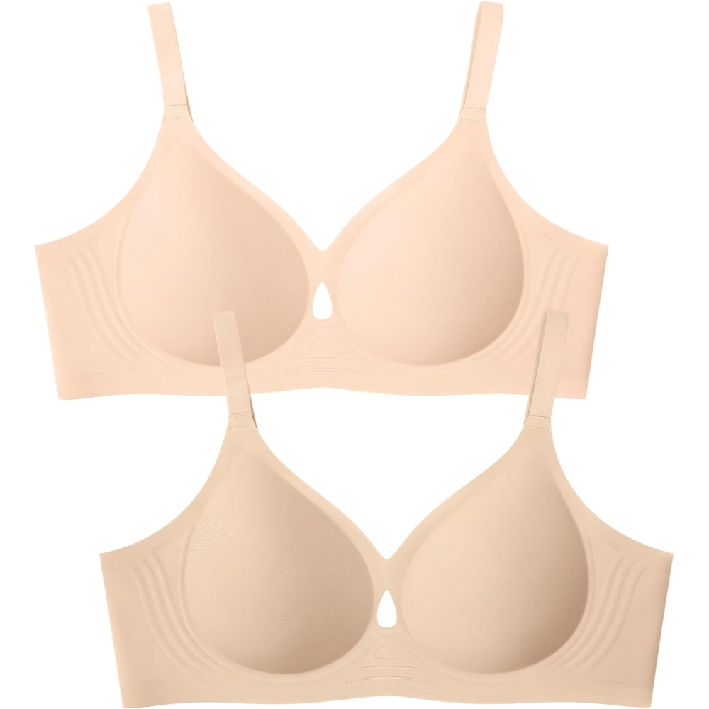 Pack Of 2 Wireless Seamless Bras for Women with Push Up And Full Coverage Fit