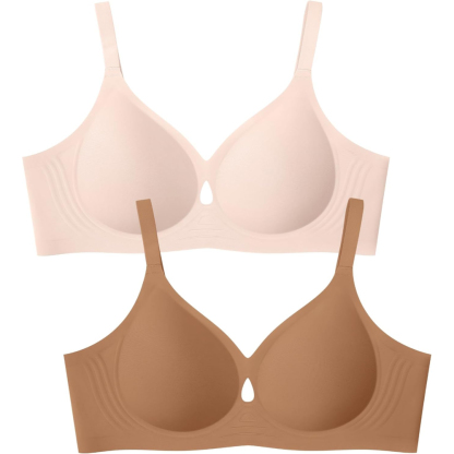 Pack Of 2 Wireless Seamless Bras for Women with Push Up And Full Coverage Fit