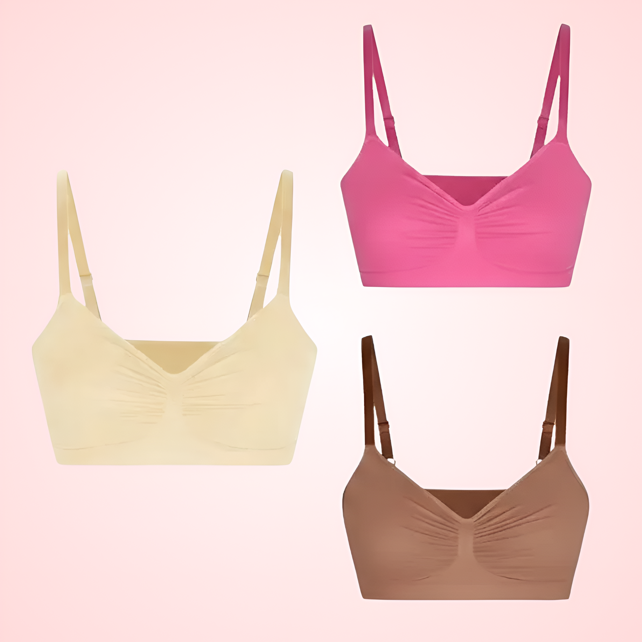 Pack Of 3 Wireless Sculpt Comfort Bra For Women