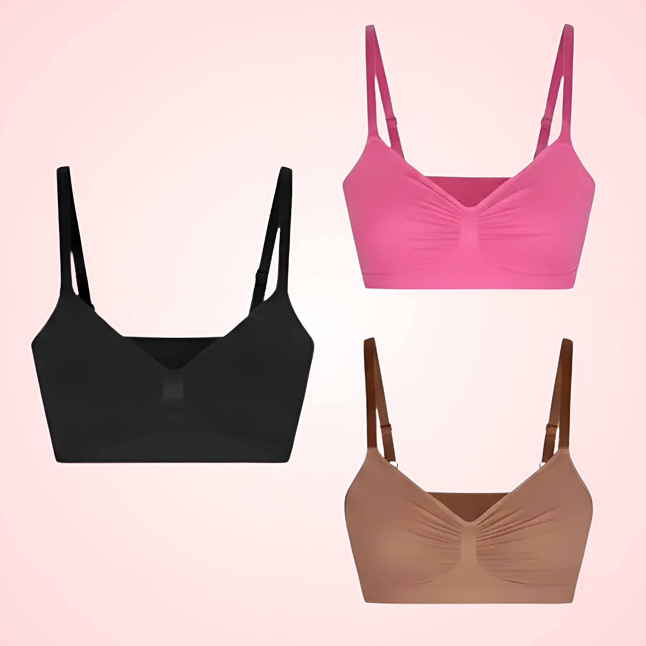 Pack Of 3 Wireless Sculpt Comfort Bra For Women