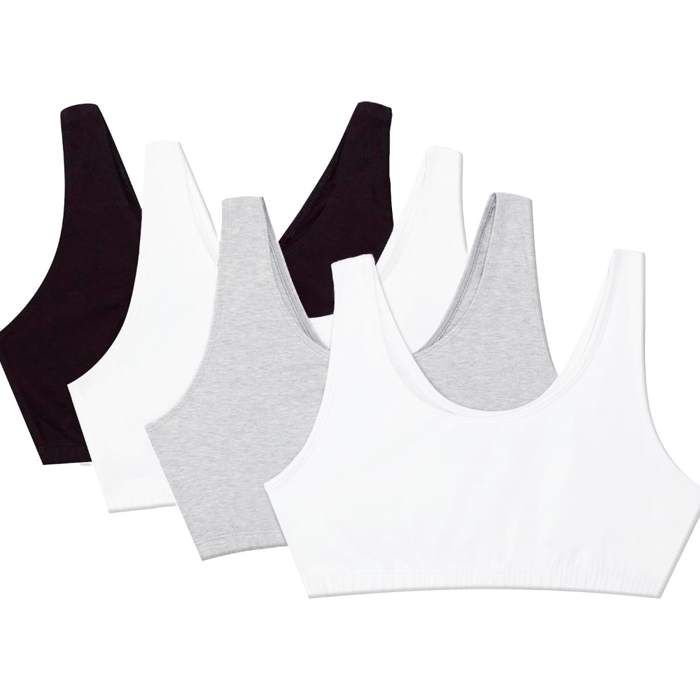 Pack Of 4 Cotton Sports Bras