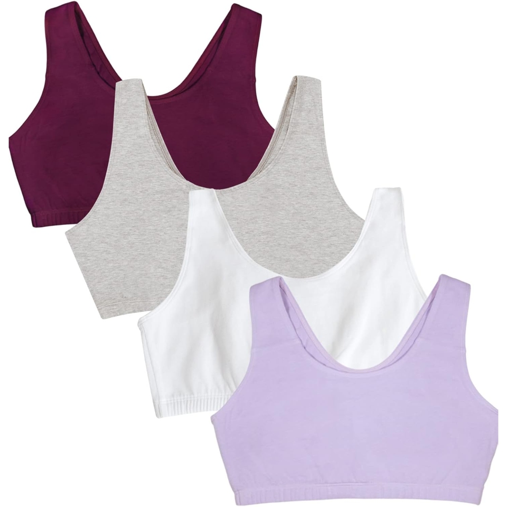 Pack Of 4 Cotton Sports Bras