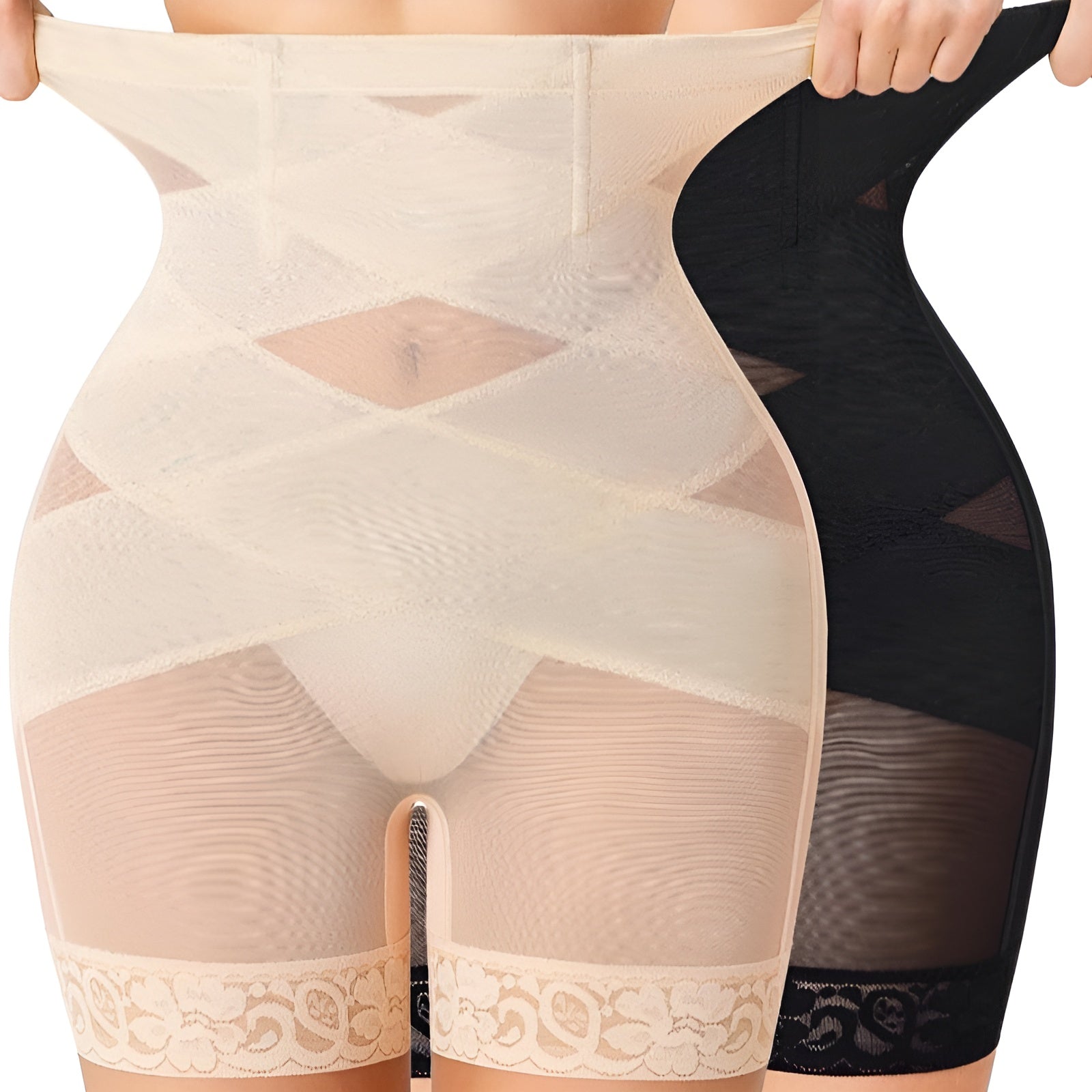2 Pack Slimmer Smoothing Shorts with Adjustable Fit for Shaping-Secret Slim Wear