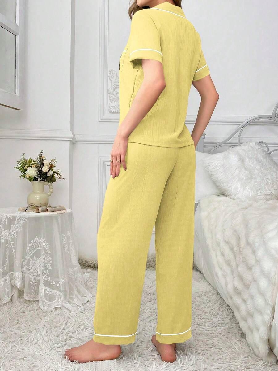 Embroidery Teddy Bear Pajama Set – Fun And Comfortable Loungewear-Secret Slim Wear