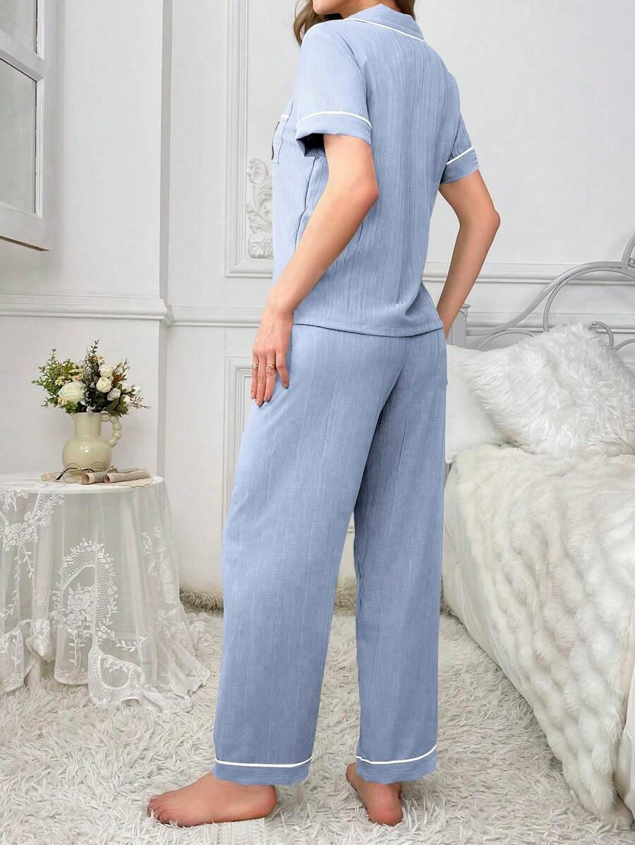 Embroidery Teddy Bear Pajama Set – Fun And Comfortable Loungewear-Secret Slim Wear