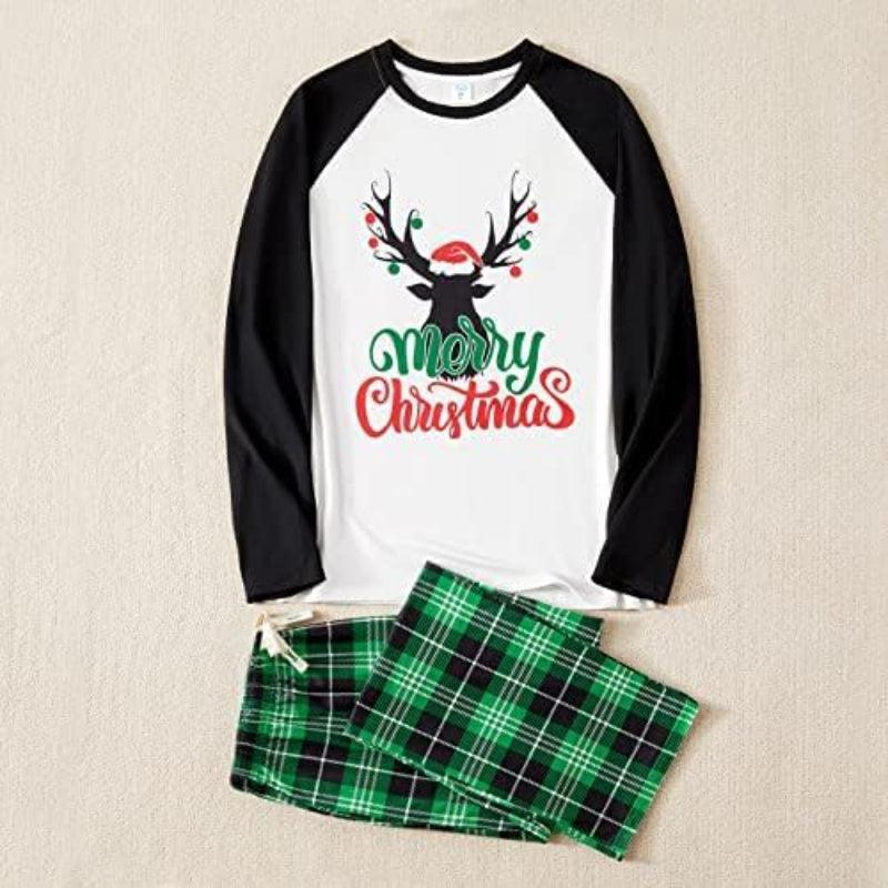 Letter Print Pajama Set – Comfortable Holiday Wear-Secret Slim Wear