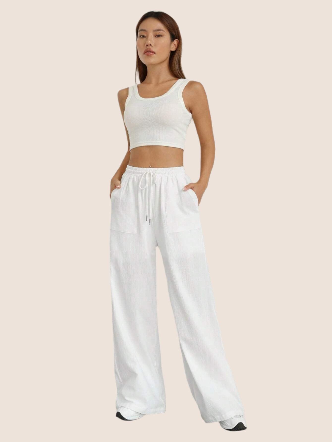 Loose Drawstring Cotton Pants - Comfort With Effortless Style-Secret Slim Wear