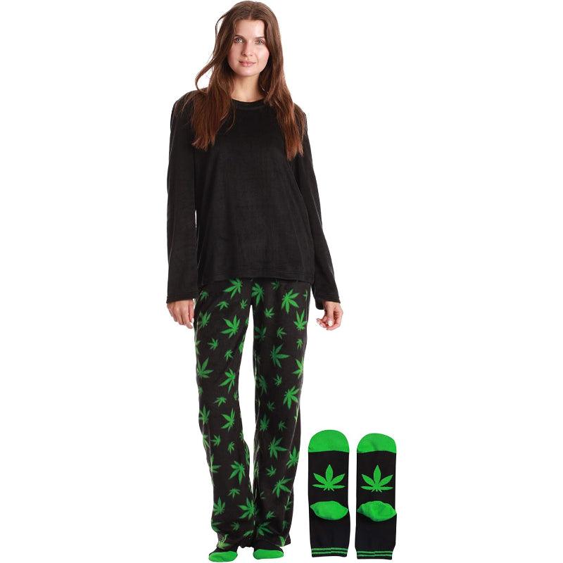 Printed Pajama Set Socks – Soft Fleece Pajama Set for Comfort-Secret Slim Wear