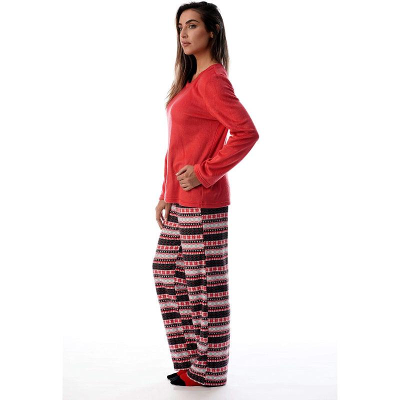 Printed Pajama Set Socks – Soft Fleece Pajama Set for Comfort-Secret Slim Wear