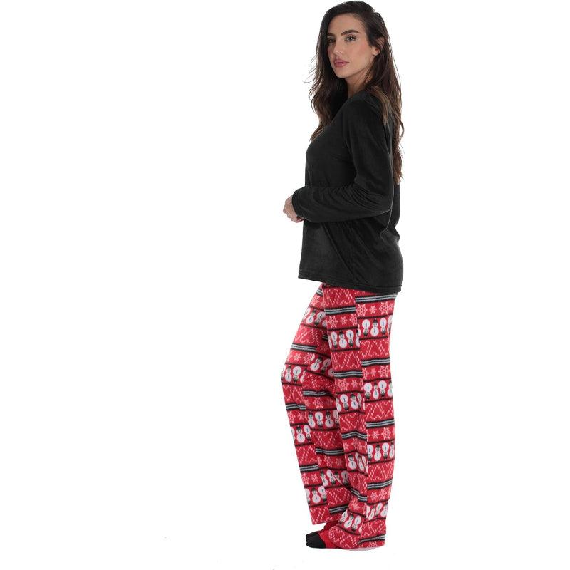 Printed Pajama Set Socks – Soft Fleece Pajama Set for Comfort-Secret Slim Wear