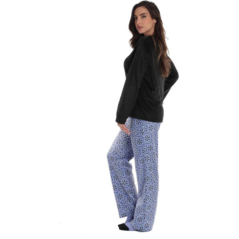 Printed Pajama Set Socks – Soft Fleece Pajama Set for Comfort-Secret Slim Wear