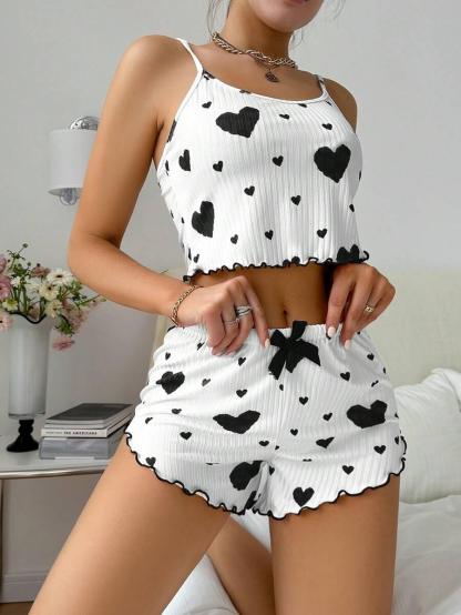 Printed Cami Shorts Set – Comfortable and Stylish Loungewear-Secret Slim Wear