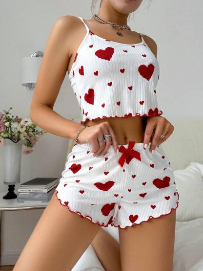 Printed Cami Shorts Set – Comfortable and Stylish Loungewear-Secret Slim Wear