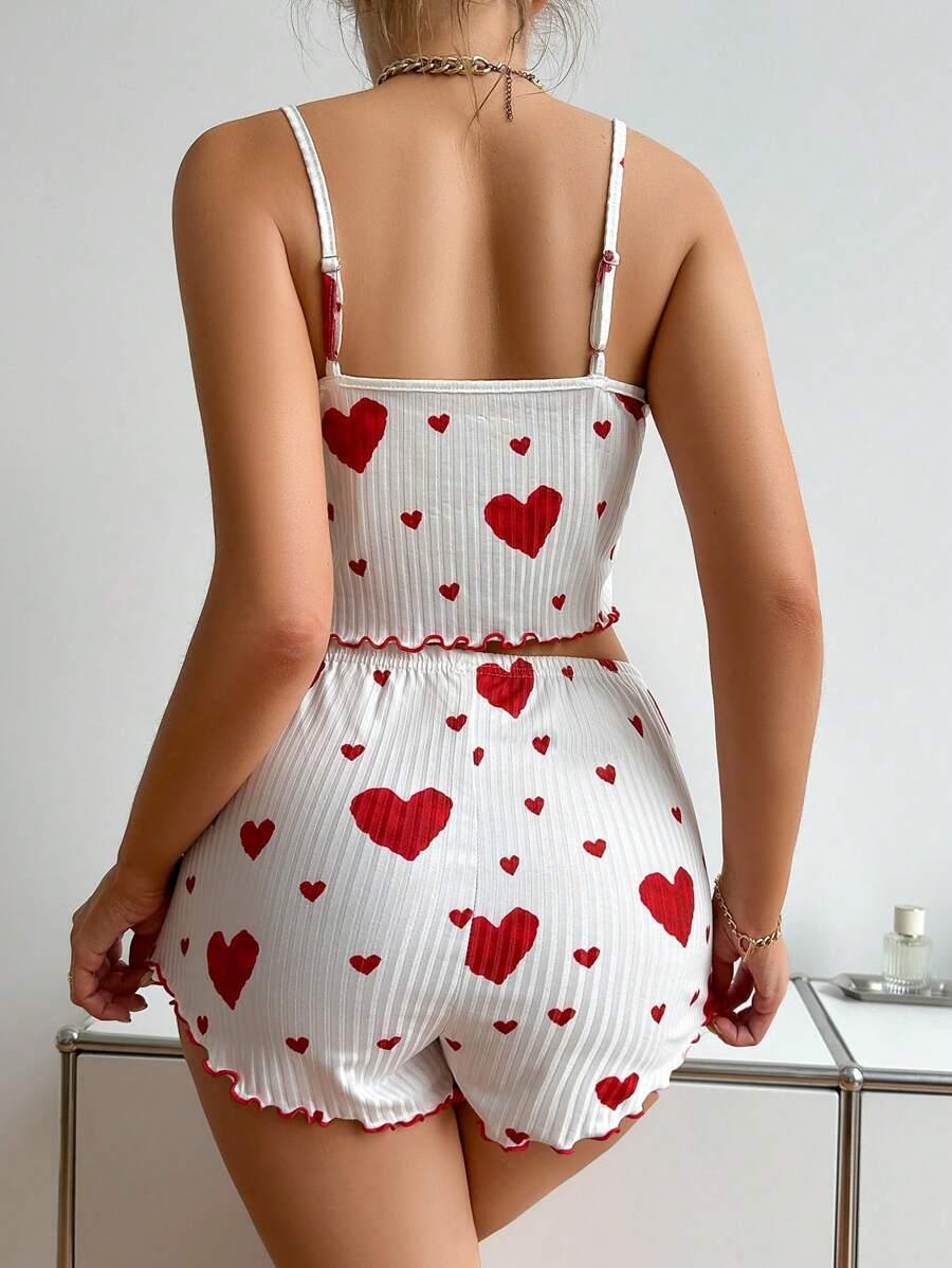 Printed Cami Shorts Set – Comfortable and Stylish Loungewear-Secret Slim Wear