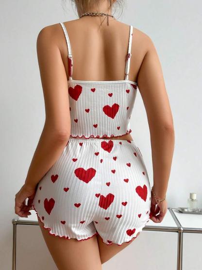 Printed Cami Shorts Set – Comfortable and Stylish Loungewear-Secret Slim Wear