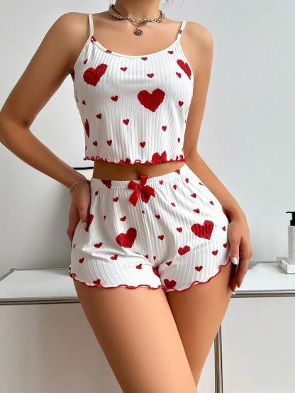 Printed Cami Shorts Set – Comfortable and Stylish Loungewear-Secret Slim Wear