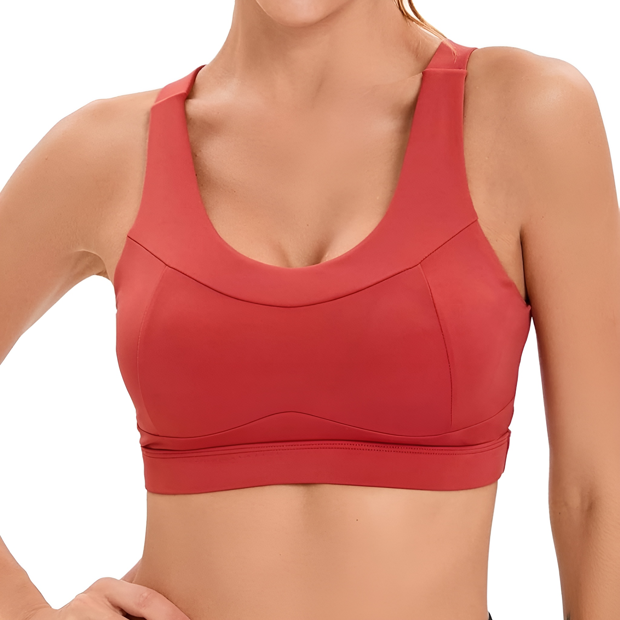 Racerback Sports Bra For Women With Longline Crop Design
