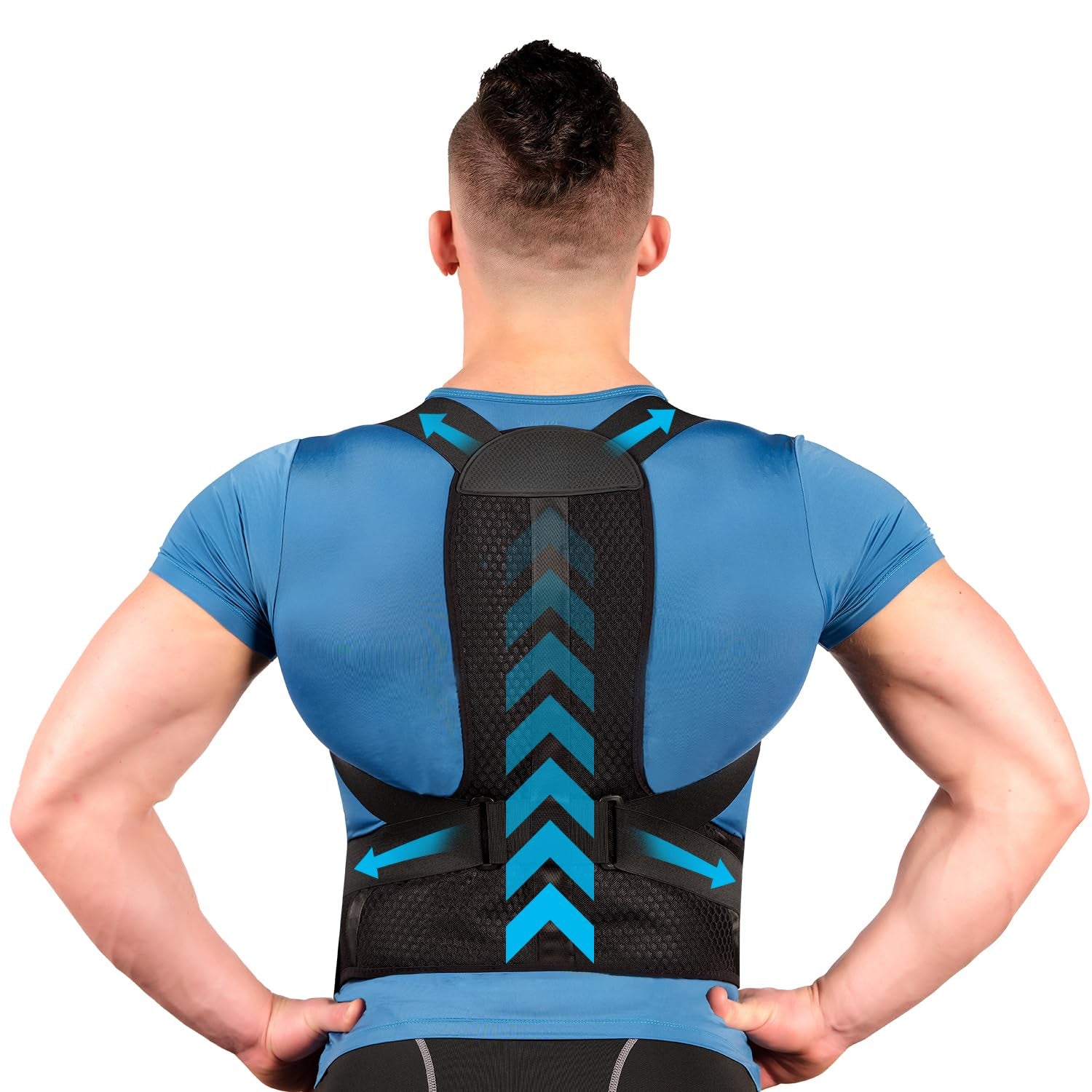 Reinforced Straps Adjustable Back Support for Posture Alignment-Secret Slim Wear