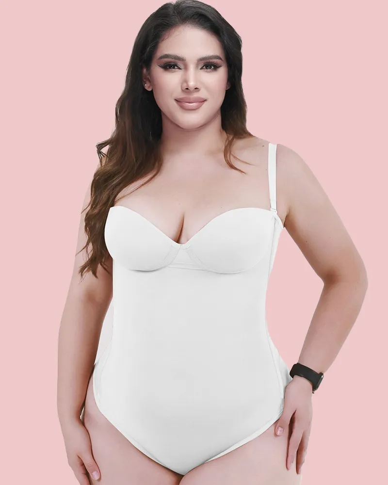 Back Lace-up Bodysuit Thong Seamless Shapewear