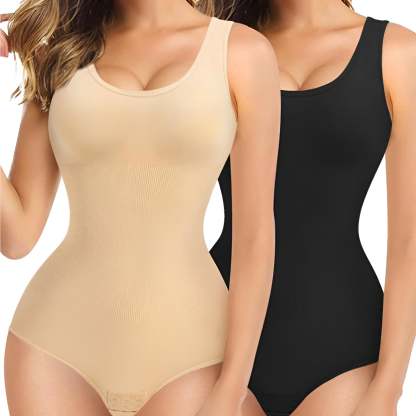 2 Pack Seamless Shapewear Bodysuit-Secret Slim Wear