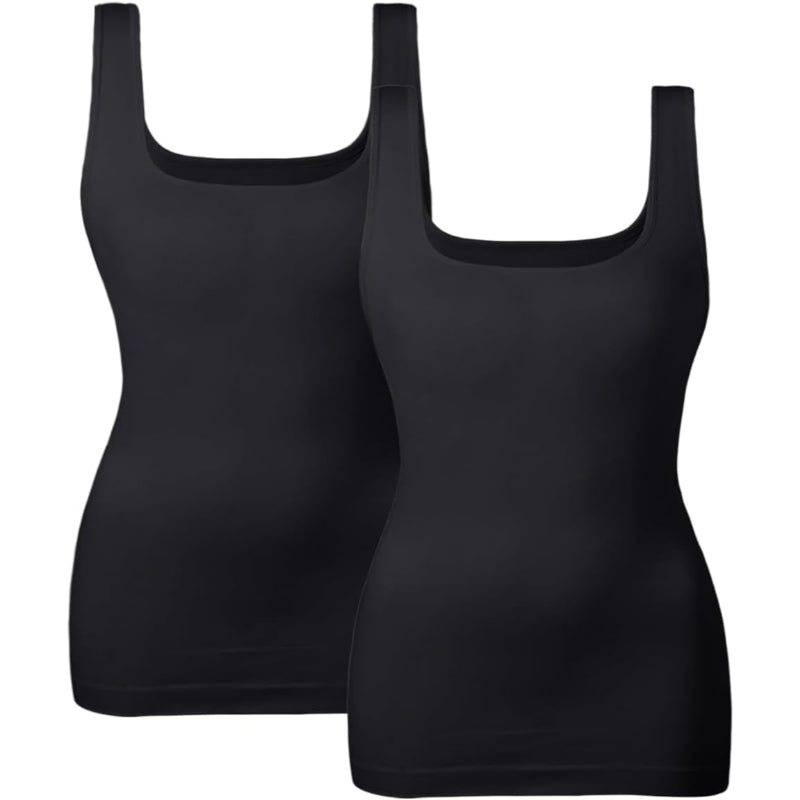 2 Pack Tummy Control Tank Top with Slimming Design-Secret Slim Wear
